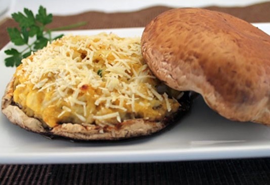 Crab-Stuffed Portobello Mushroom