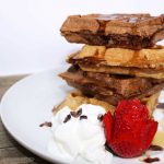 Chocolate and Vanilla Belgian Waffles